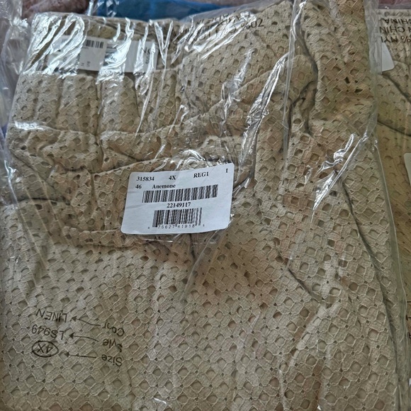 LACE SKIRT, COLOUR: LINEN, SIZE 4X, 24 INCH LENGTH, COTTON NYLON BLEND, POCKETS, - Picture 1 of 2